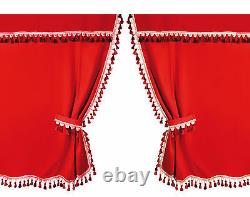 98656 Dark Curtains Central for Truck Cabin High Red 1pz