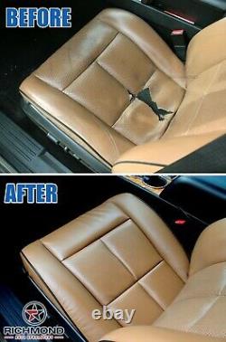 99-00 GMC Sierra Passenger Side Lean Back Leather Seat Cover Med Dark Oak Tan