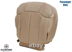 99-00 GMC Sierra SLT -Passenger Side Bottom Leather Seat Cover Tan Med Dark Oak