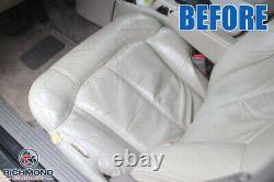 99-00 GMC Sierra SLT -Passenger Side Bottom Leather Seat Cover Tan Med Dark Oak