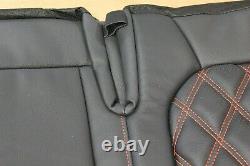 Alea Leather 19-21 GM 1500 Truck CREW CAB Seat Covers HARLEY-DAVIDSON Style