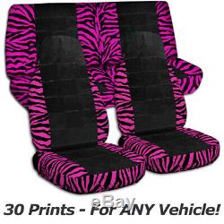 Animal Print & Black Car Seat Covers for ANY Car/Truck/Van/SUV/Jeep Full Set