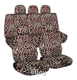Animal Print Car Seat Covers for ANY Car/Truck/Van/SUV/Jeep Full Set Front Rear