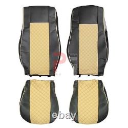 BEIGE Seat Covers PU Leather for Trucks DAF XF 106 XF CF 2015-2020 RHD