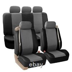 Black Gray Integrated Seatbelt Seat Covers for Truck TODOTERRENO with Floor Mat