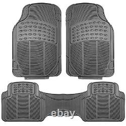 Black Gray Integrated Seatbelt Truck TODOTERRENO Seat Covers with Gray Floor Mats