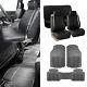 Black Integrated Seatbelt TODOTERRENO Truck Seat Covers with Gray Floor Mats