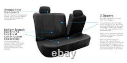 Black Integrated Seatbelt Truck TODOTERRENO Seat Covers with Beige Floor Mats