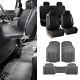 Black Integrated Seatbelt Truck TODOTERRENO Seat Covers with Gray Floor Mats