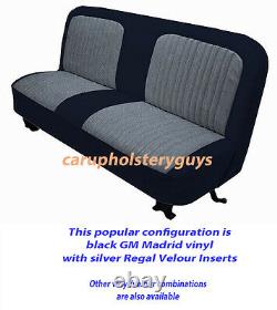 CHEVROLET TRUCK, STANDARD CAB FACTORY REPLACEMENT SEAT COVERS blksilver 1967-72