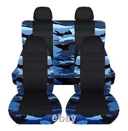Camo & Black Car Seat Covers for ANY Car/Truck/Van/SUV/Jeep Full Set Front Rear