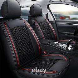 Car 5-Seat Covers Protectors Leather Comfortable Non-slip Full Set Front Cover #