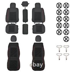 Car Full Set 5-Seat Covers Front & Rear Leather For Vauxhall Grandland 2020-2024