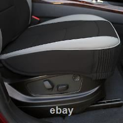Car SUV Truck Leatherette Seat Covers Front Bucket Gray withDash Mat For