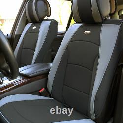 Car SUV Truck Leatherette Seat Cushion Covers Front Bucket Seats Gray For Motors