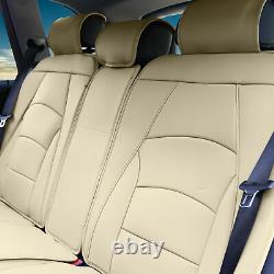 Car SUV Truck Leatherette Seat Cushion Covers Full Set Beige