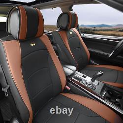 Car TODOTERRENO Truck Leatherette Seat Cushion Covers Front Bucket Brown withDash