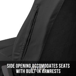 Carxs Ultraluxe Black Leather Seat Covers Full Set Faux Leather Front Seat Cov