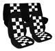 Checkered Car Seat Covers for ANY Car/Truck/Van/SUV/Jeep Full Set Front & Rear