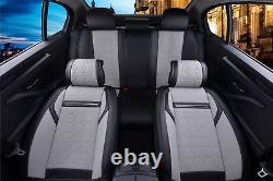 Complete Set Car Seat Covers Seat Covers Seat Covers already Cover PU Leather Grey Top