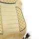DELUX Beige Seat Covers with Eco Leather and Suede for Iveco S-Way Trucks