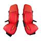 DELUX Red Seat Covers with Eco Leather and Suede for Iveco S-Way Trucks
