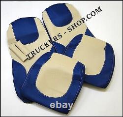 Daf 106 /105 / Cf / Xf Leatherette Seat Covers Beige/blue Truck Parts