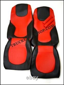 Daf 106 /105 / Cf / Xf Leatherette Seat Covers Red/black Truck Parts
