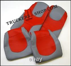 Daf 106 /105 / Cf / Xf Leatherette Seat Covers Red/grey Truck Parts