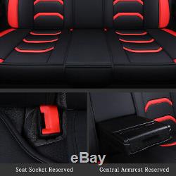 Deluxe Breathable Leather Car Seat Cover Protector Truck Chair Cushion Pad Set