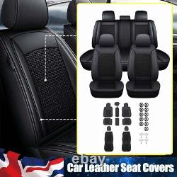 Deluxe Red 5 Seats Car Seat Covers Full Set Padded Cushion Cover For Kia Hyundai