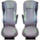 Deluxe Seat Covers Grey Eco Leather + Suede for Volvo FH4 2014-2021 trucks