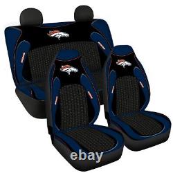 Denver Broncos Universal Car Seat Cover Full Set Truck Cushion Protector Gifts