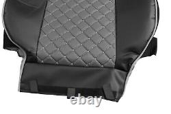 Eco Leather Truck Seat Covers for DAF XF 106 Euro 6 Grey color 2pcs