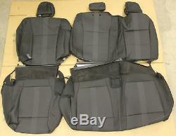 F150 Ford Truck CREW CAB Black Cloth OEM Factory 15-20 Seat Covers Take Off 4 DR