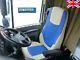 Fit Daf Xf 105 (2012-2013) Truck Eco Leather Seat Covers Beige / Blue