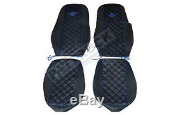 Fit Daf Xf 106 Cf Euro 6 Pair Of Truck Seat Covers Eco Leather Pair Of Black
