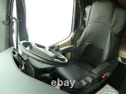 Fit Mercedes Actros Mp4 Truck Eco Leather Seat Covers Pair Of Black