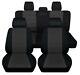 Fits 2010-2020 Chevy Silverado 1500 Truck Seat Covers Black and Color Insert ABF