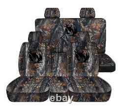 Fits 2014 to 2018 Chevrolet Silverado Trucks Dark Tree Camouflage Front and Rear