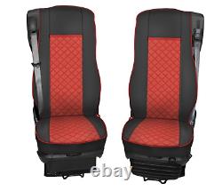 For DAF XF 106 XF CF LKW TRUCK Seat Covers PU Leather Trucks NEW RHD RED