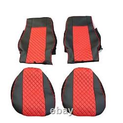 For DAF XF 106 XF CF LKW TRUCK Seat Covers PU Leather Trucks NEW RHD RED