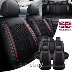 For Fiat For Seat For Volvo Full Set 5-Seat Covers Front&Rear Protector Leather