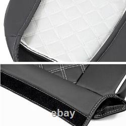 For Suzuki DA63T Carry Truck Seat Cover Diamond Cut Stitch White PVC Leather