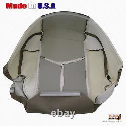 Front Driver Lower Seat Cover Tan Leather/Cloth For 2002 Chevy Avalanche Truck