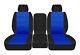 Front+back truck car seat covers black-dark blue fits Dodge Ram11-2018 1500/2500