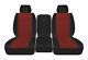 Front+back truck car seat covers black-maroon fits Dodge Ram11-2018 1500/2500
