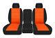 Front+back truck car seat covers black-orange fits Dodge Ram 2011-2018 1500/2500