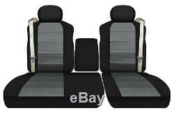 Front set seat covers fits FORD F150 TRUCK 2001-2003 40/60 LOW BACK With CONSOLE