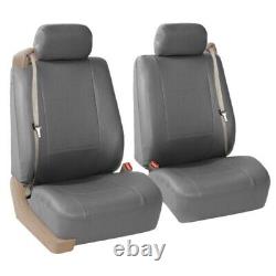 Gray Integrated Seatbelt Seat Covers for Truck TODOTERRENO With Black Floor Mat